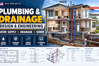 design florida USA plumbing, drainage, water supply, sewer plans