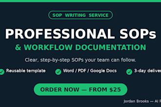 write professional sops and workflow documentation