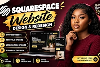 professional squarespace portfolio or business website