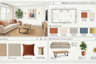 create interior design concepts and space planning