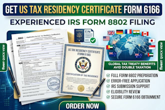 file irs form 8802 for your US tax residency certificate form 6166