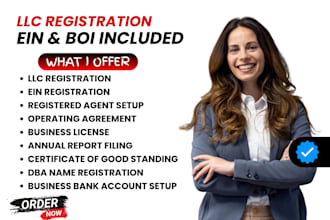 do US llc registration, llc setup, company formation and ein