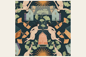 create custom botanical patterns  and illustration