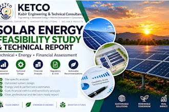 prepare a solar pv feasibility study and technical report