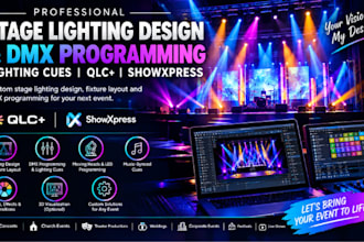 create stage lighting design and dmx programming lighting cues qlc showxpress