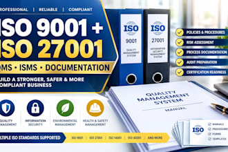 create iso 9001 qms and iso 27001 isms documentation