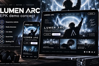 build a booking ready epk website for djs and music artists