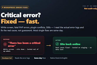 fix your wordpress errors, fatal error or broken website