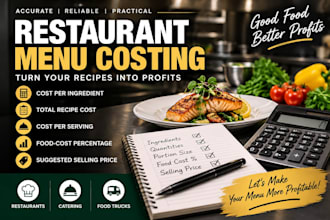 create restaurant menus and calculate accurate food costs