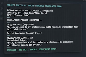develop python multi language translation and pdf tools