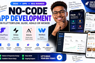 build your no code mvp with flutterflow, glide, adalo or weweb