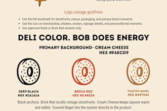 create professional brand guidelines and a brand style guide
