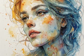 create a custom watercolor illustration