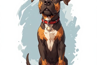 draw custom cartoon pet portraits of dogs cats or any pets