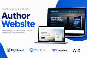 a profession author website, book author website ebook web