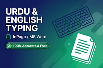 do urdu typing, english typing and pdf to word