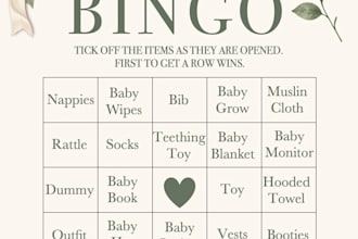 create personalised baby shower games and printables