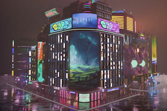 make realistic 3d environment for your game in blender