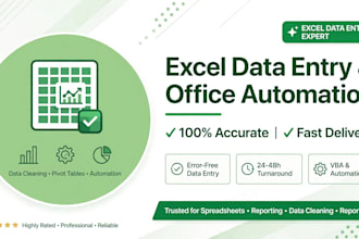 do excel data entry and office automation tasks