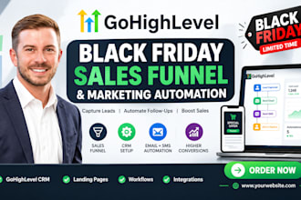 build gohighlevel back friday sales funnel and marketing automation