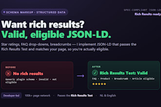 add schema markup and structured data for rich results