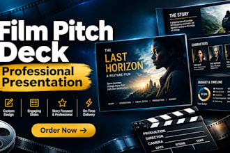 design a professional film pitch deck presentation