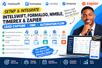 intelswift formaloo nimble timerex zapier lead capture CRM automation flow