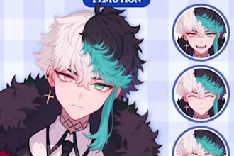 design pngtuber anime avatar vtuber model png tuber character for streaming