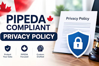 draft canadian pipeda compliant privacy policy to avoid commissioner sanctions
