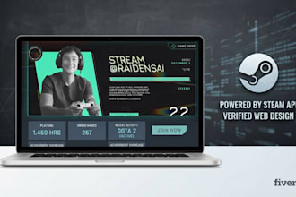 build your personal gamer profile website with live steam stats