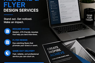 provide professional resume development and custom flyer design services