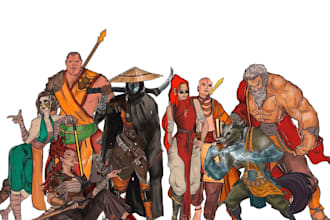 draw a custom character in comic art style