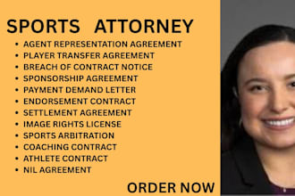 be your sports lawyer for athlete contracts, sponsorships,transfers and disputes