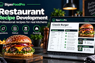 develop professional restaurant recipes