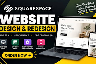 setup squarespace website design, redesign squarespace, website development