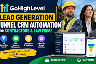 do gohighlevel lead generation funnel CRM automation for contractors law firms