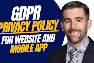 draft gdpr privacy policy and terms of service for your website