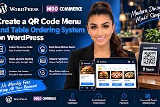 create a qr code menu and table ordering system on wordpress