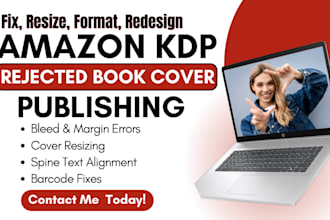 fix rejected book cover for amazon kdp book cover design KDP book cover