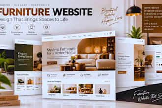 design stunning furniture website, interior furniture, home decor website