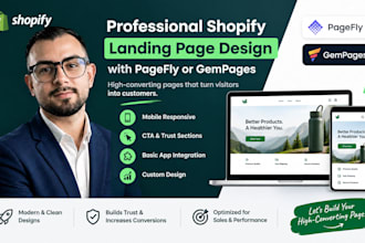 pagefly, pagefly landing page, gempages, one product store, shopify landing page
