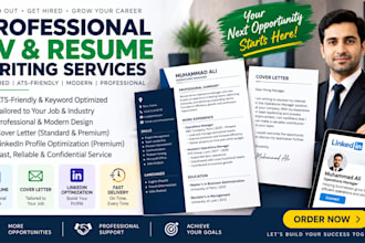 write a professional CV resume and cover letter