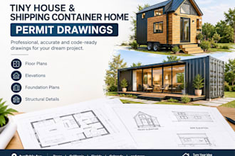 create tiny house and container home permit drawings