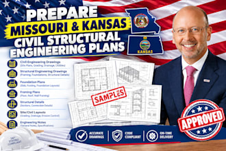 provide missouri and kansas civil structural engineering plans