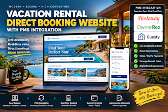 vacation rental direct booking website with pms integration