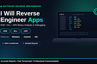 reverse engineer dll and exe files apks and other compile binaries and logics