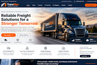 design squarespace trucking company website freight broker logistics website