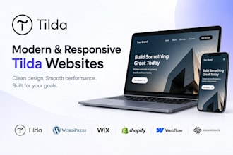 design a professional tilda website landing page and online store seo