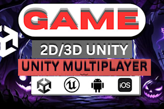develop multiplayer unity 2d or 3d, unity mobile game, unity environment