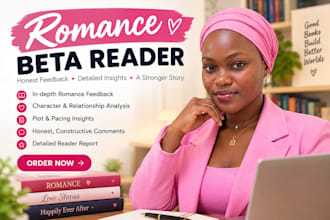 be your romance beta reader for detailed manuscript feedback